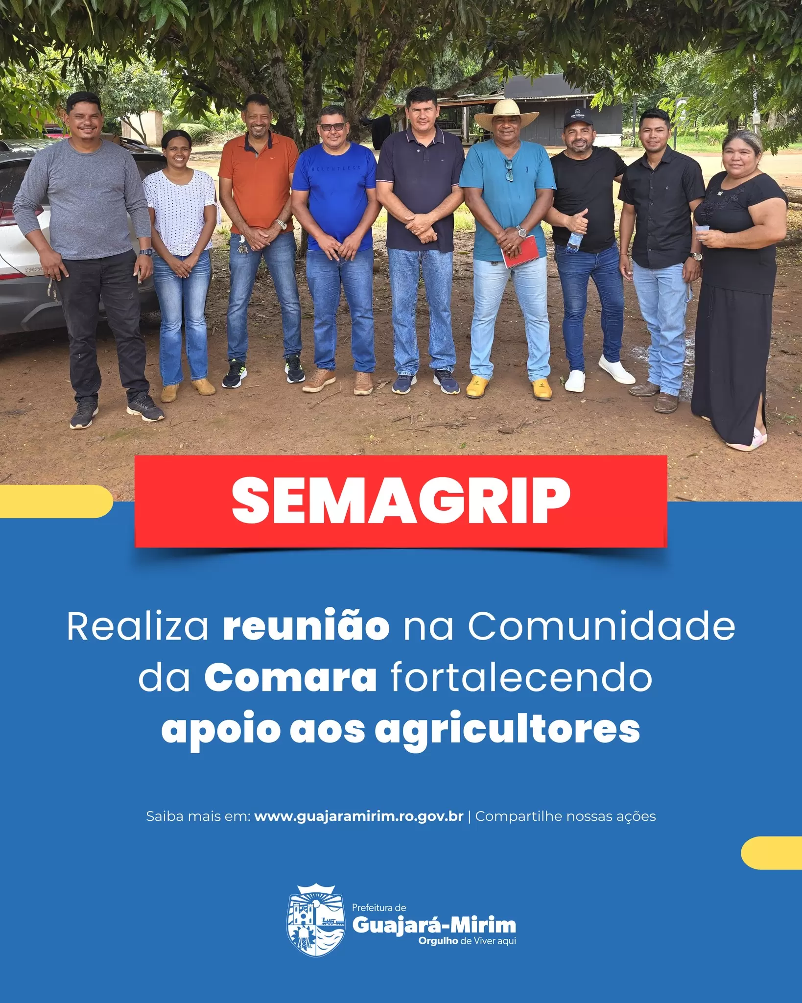 Reunião na Comunidade da Comara fortalece apoio aos agricultores.